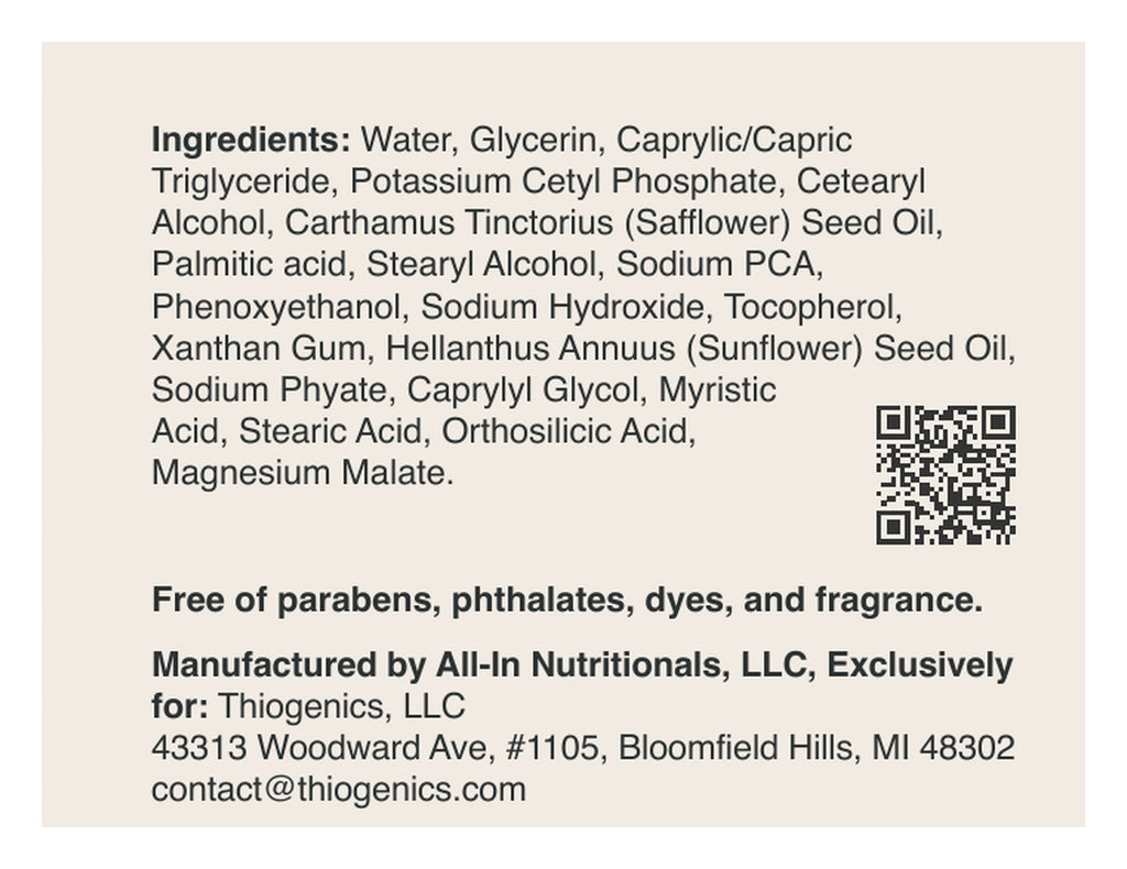Alumin+Aid Lotion label: Ingredients