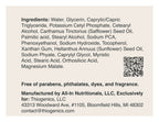 Alumin+Aid Lotion label: Ingredients
