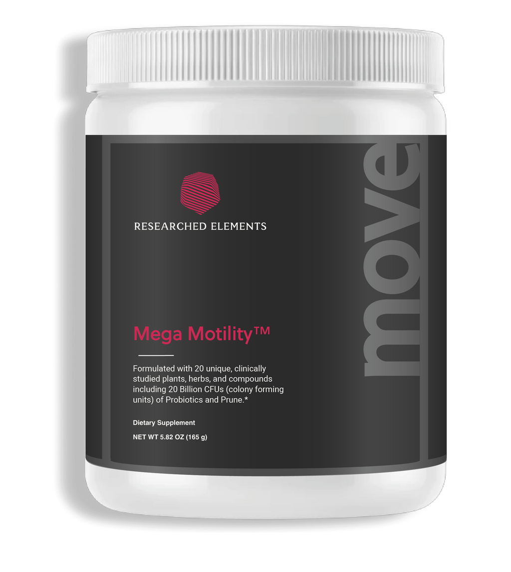 Mega Motility powder jar, earlier label