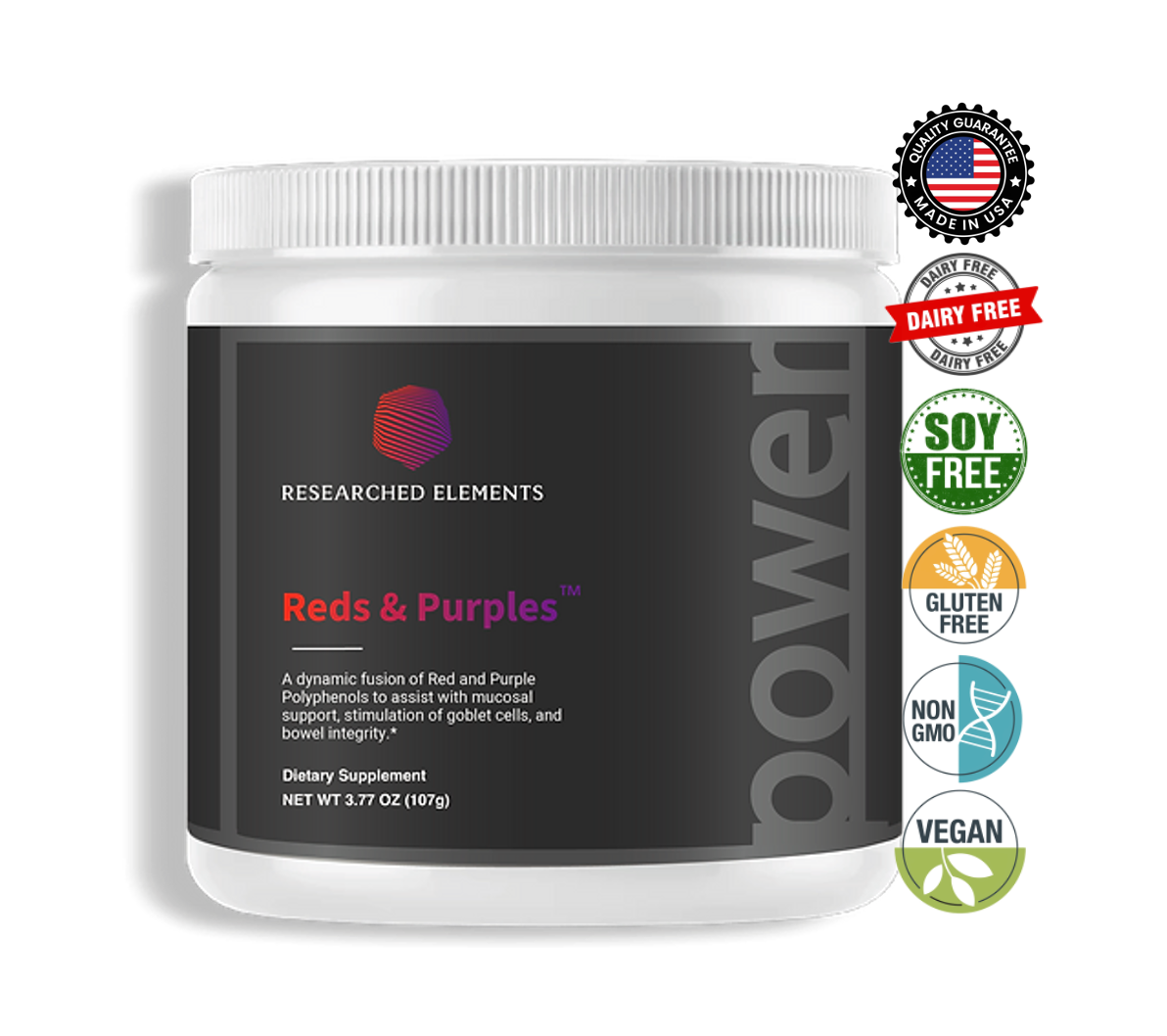 Reds & Purples Powder jar, earlier label