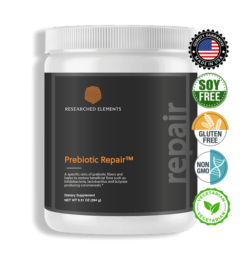 Prebiotic Repair jar, earlier label