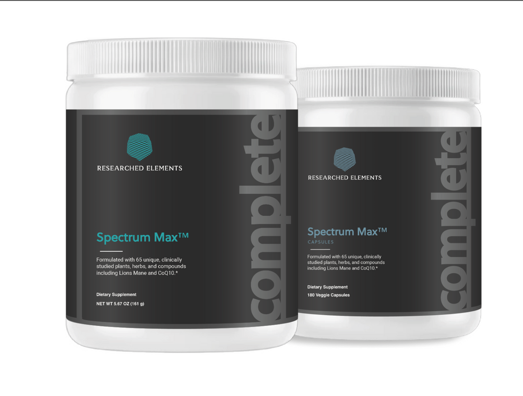 Spectrum Max powder and capsules jars, earlier label