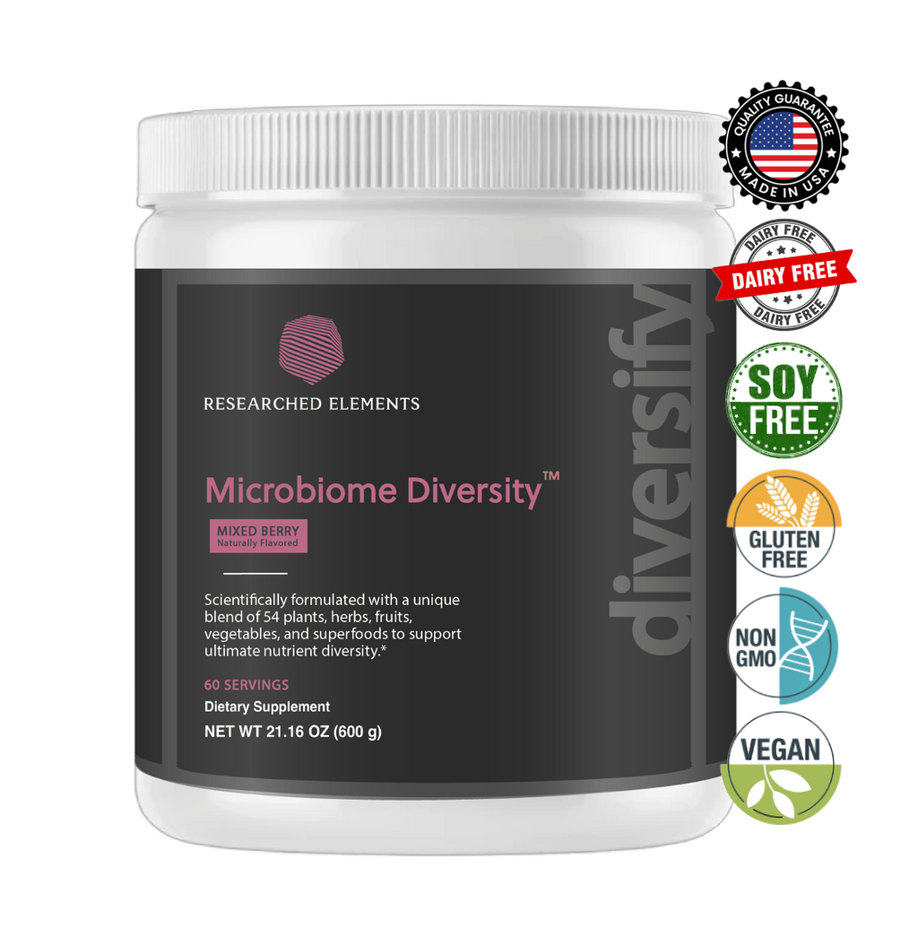 Microbiome Diversity (flavored & unflavored) | Researched Elements, earlier image
