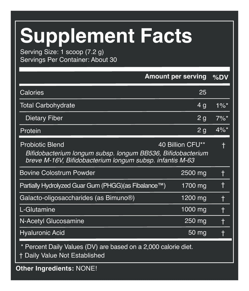 BifidoFusion label: Supplement Facts
