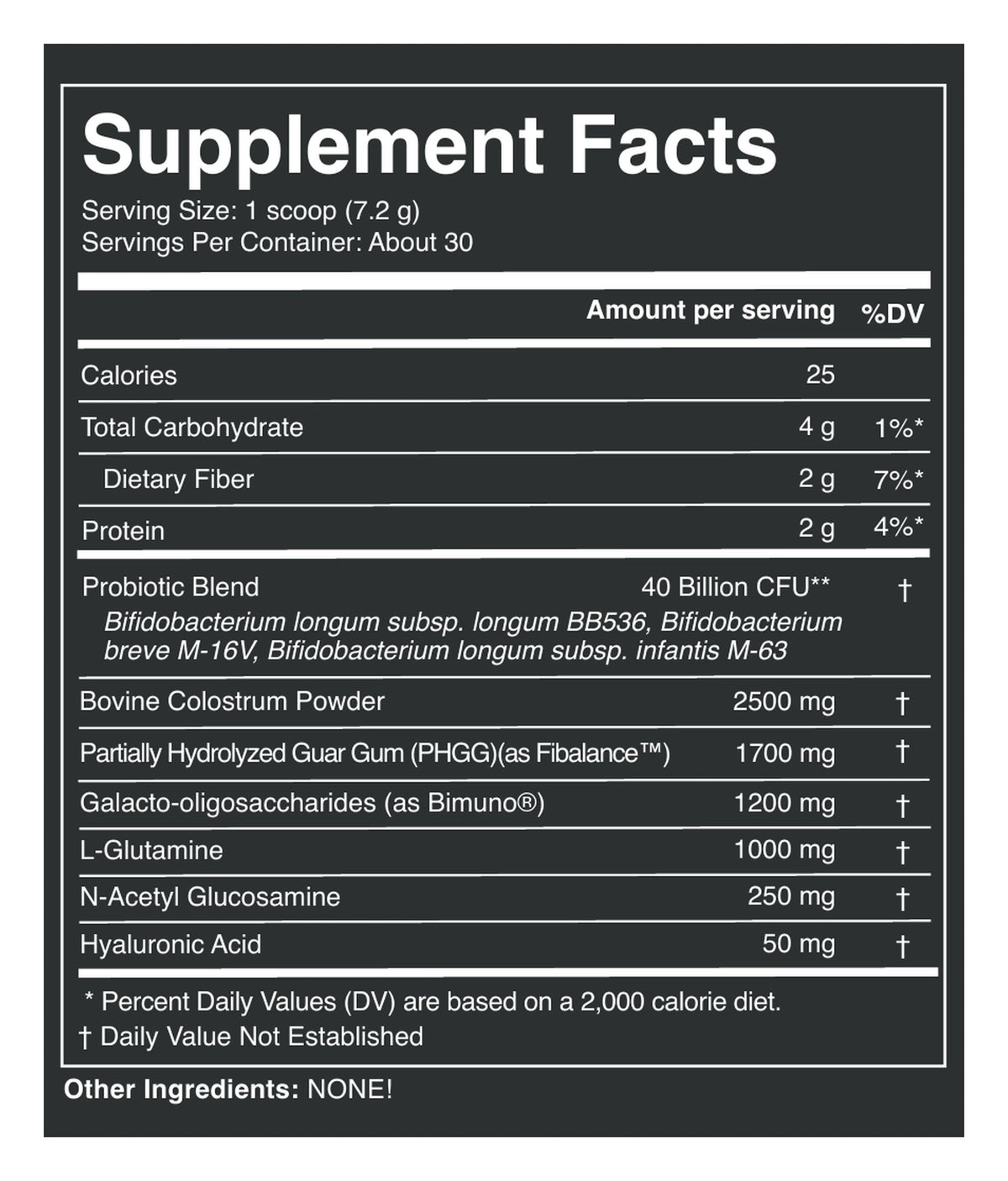 BifidoFusion label: Supplement Facts