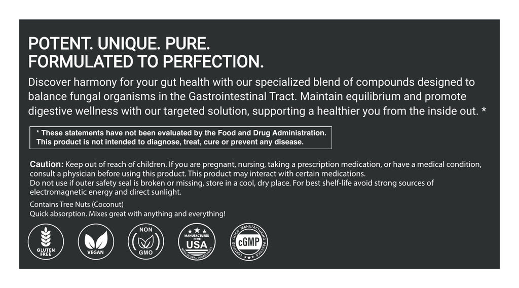 Candida Hunter capsules label: About, cautions and certifications