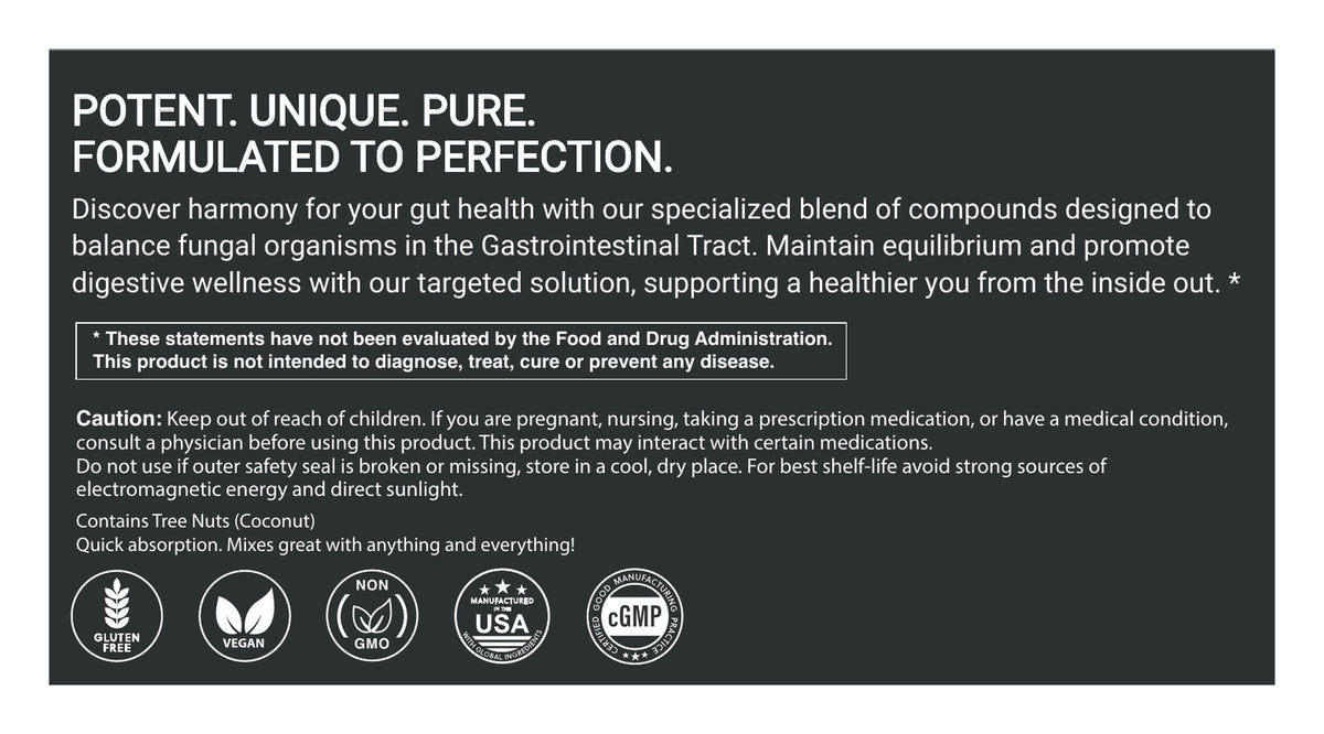 Candida Hunter capsules label: About, cautions and certifications