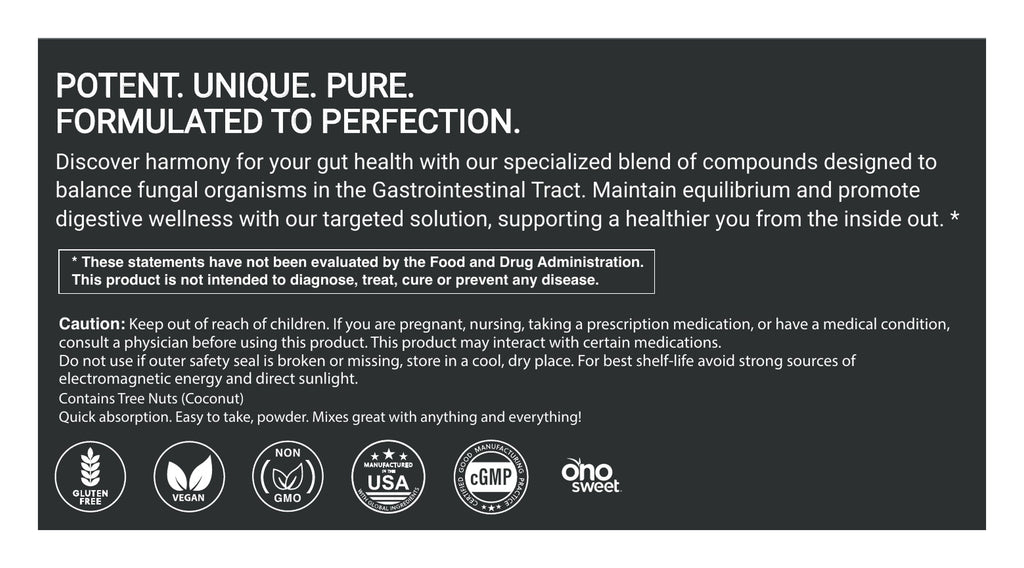 Candida Hunter powder label: About, cautions and certifications