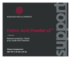 Folinic Acid Powder v2 label: front