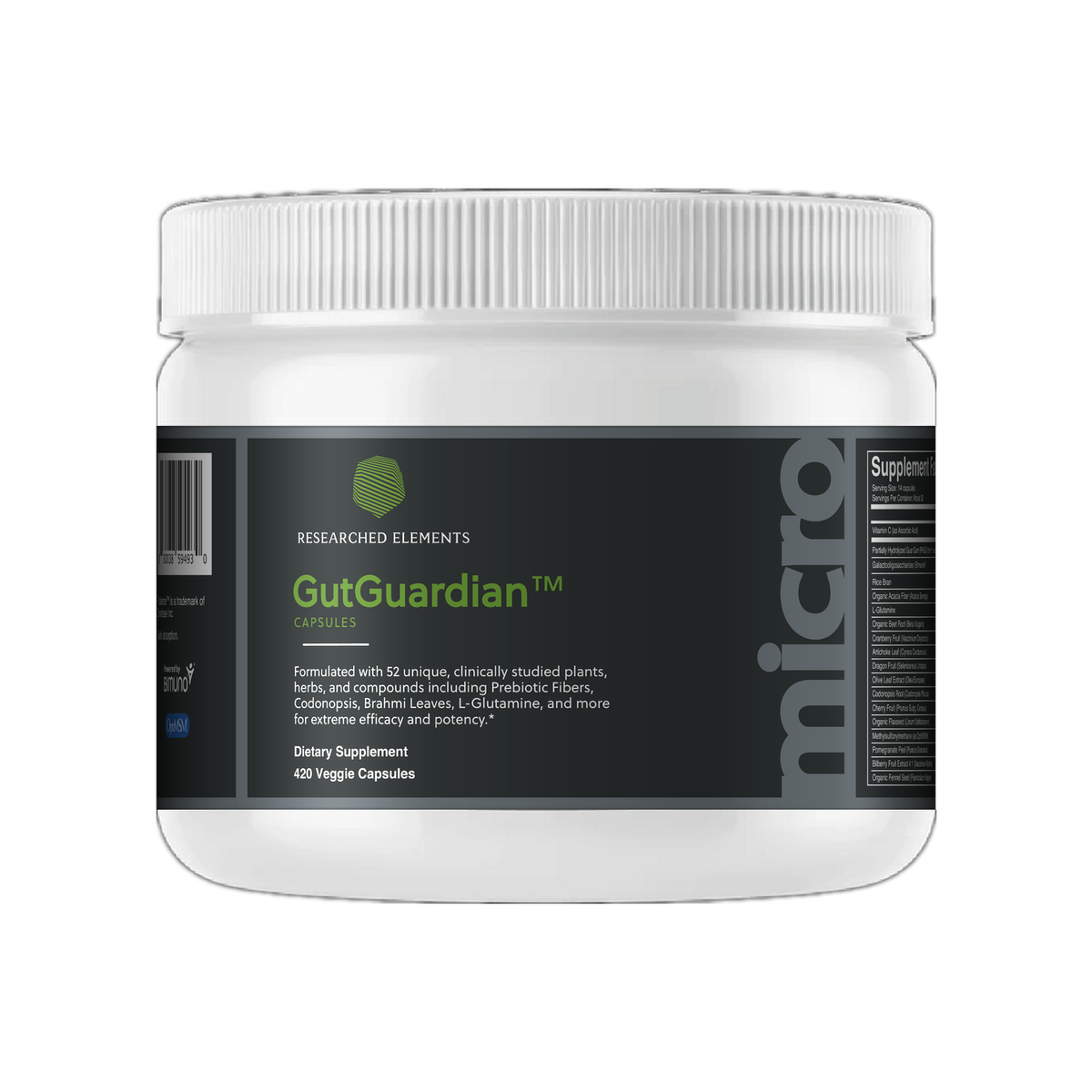Gut Guardian capsules jar, earlier image