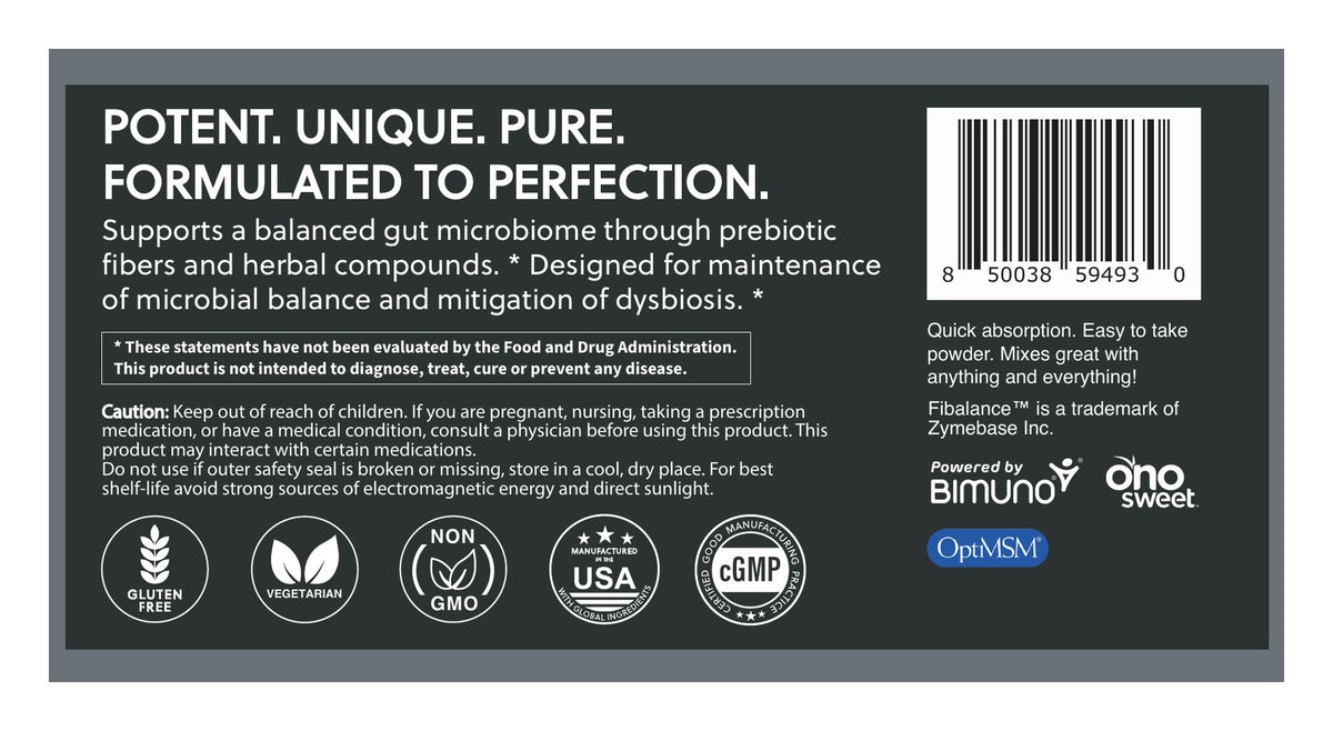 Gut Guardian powder label: about
