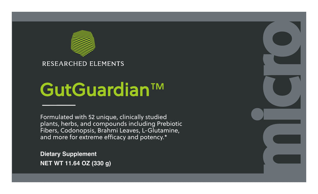 Gut Guardian powder label: front