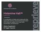 Histamine Halt capsules label: Front