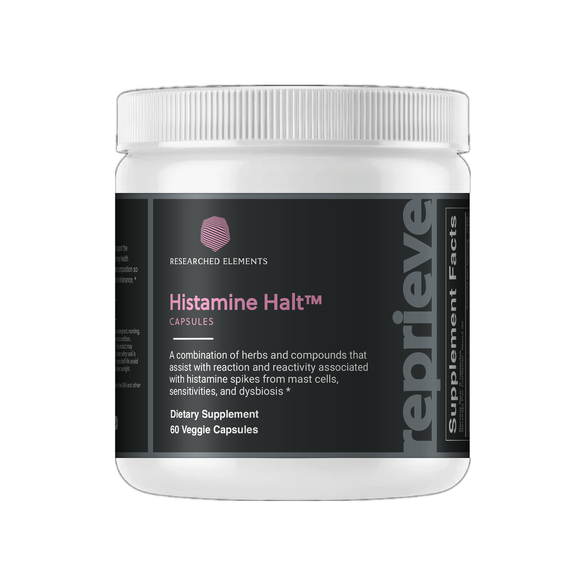 Histamine Halt capsules jar