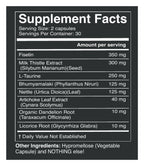 KLL Detox label: Supplement Facts
