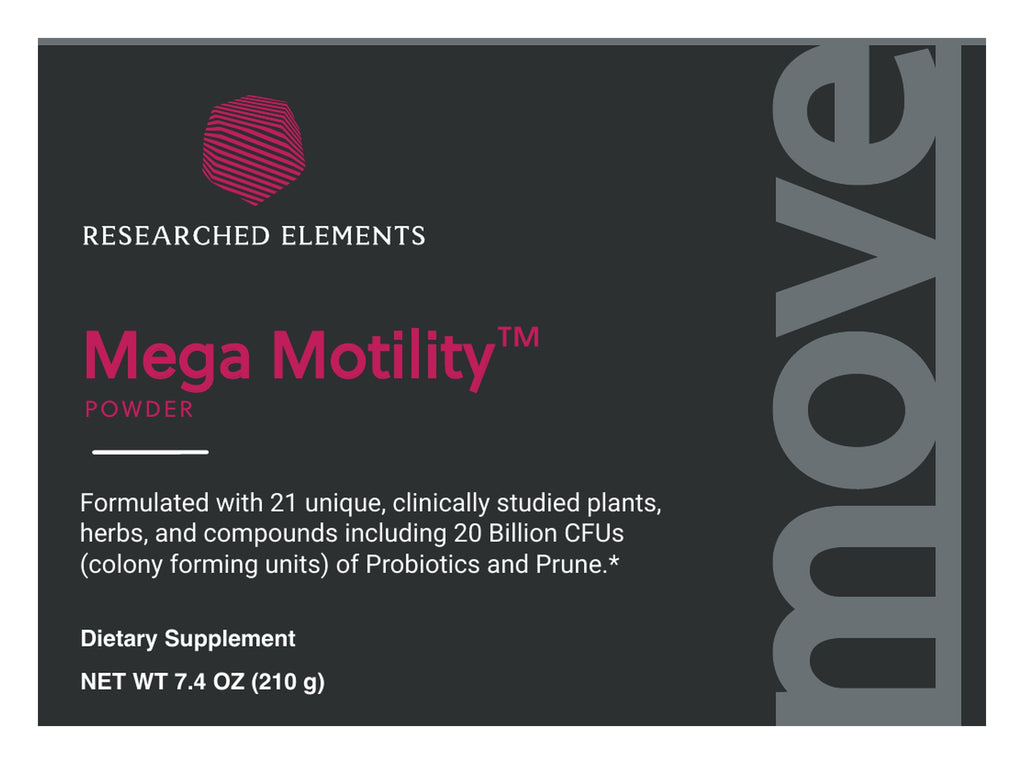 Mega Motility powder label: Front