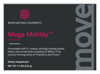 Mega Motility powder label: Front