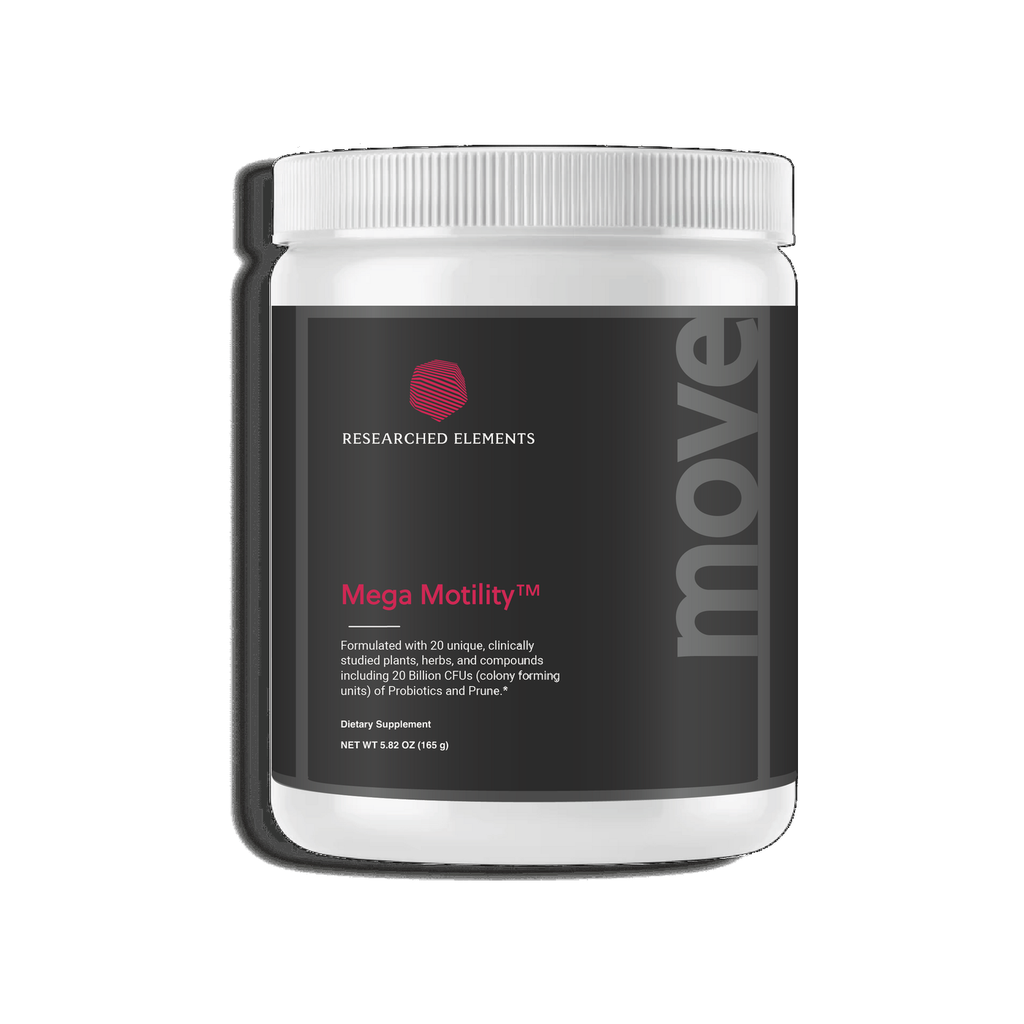 Mega Motility powder jar, earlier label