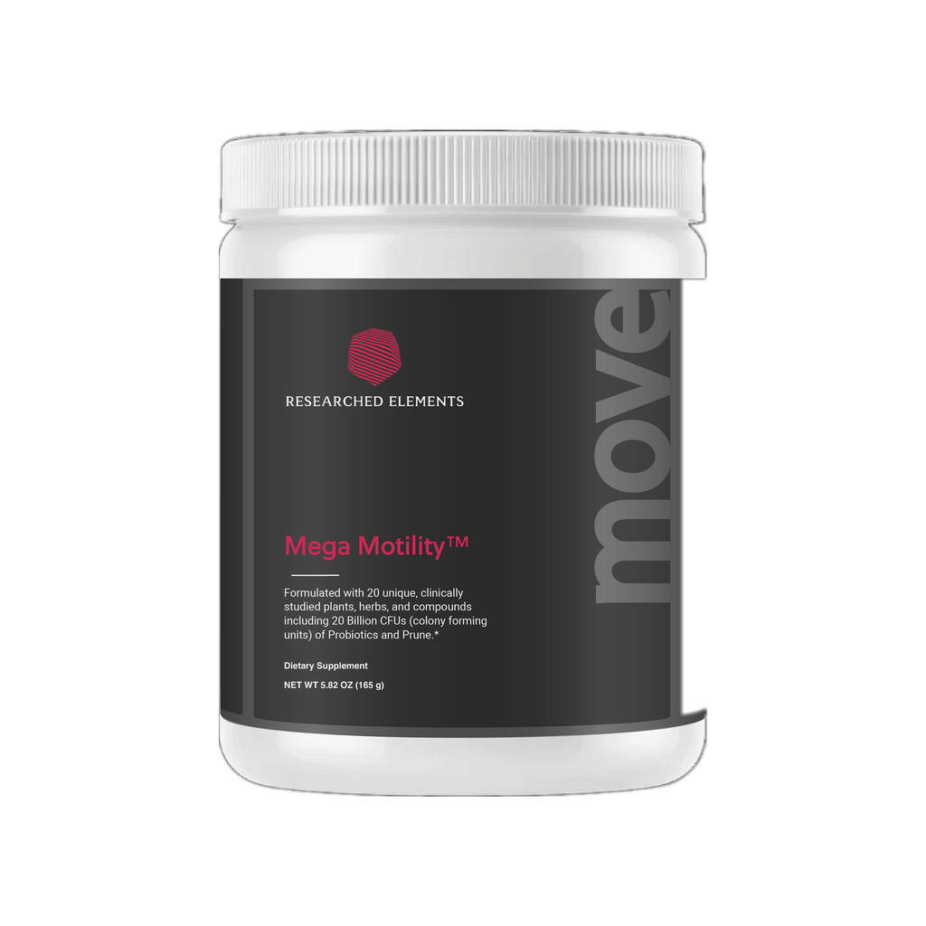 Mega Motility powder jar, earlier label