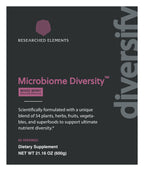 Microbiome Diversity mixed berry flavored label: Front