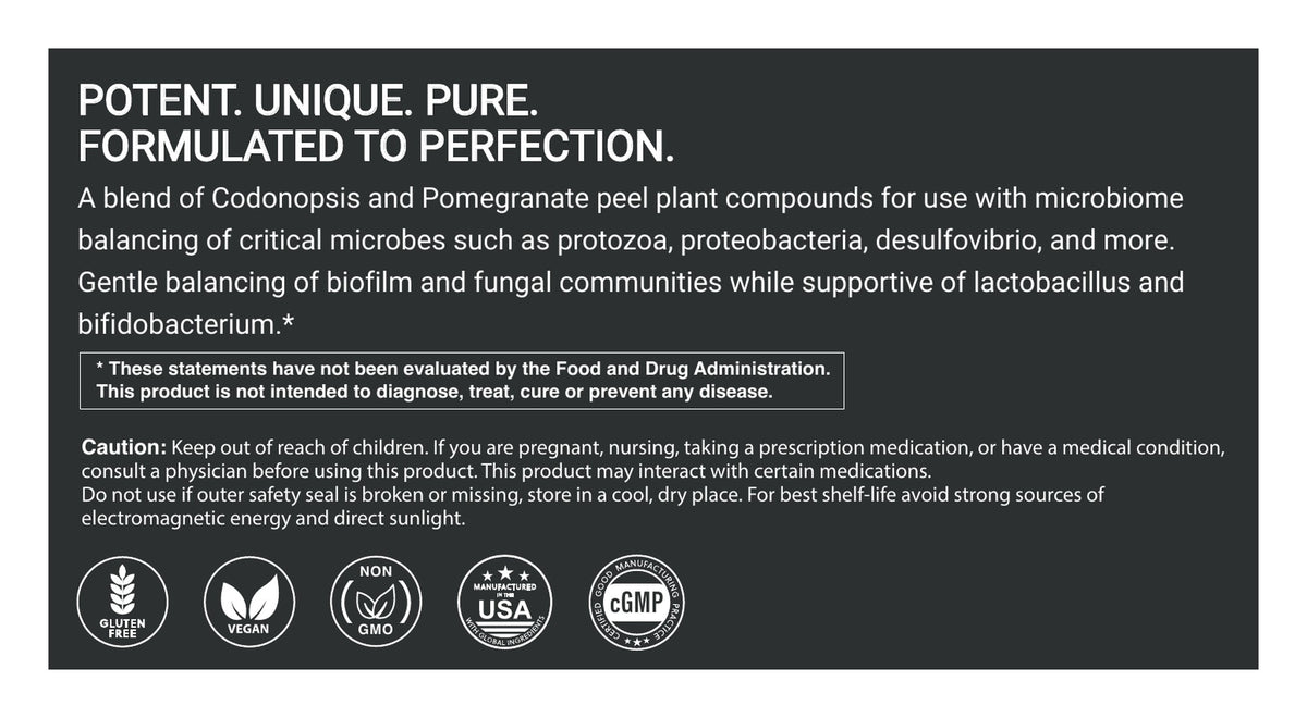 Pomegranate Peel & Codonopsis label: About, caution and certifications