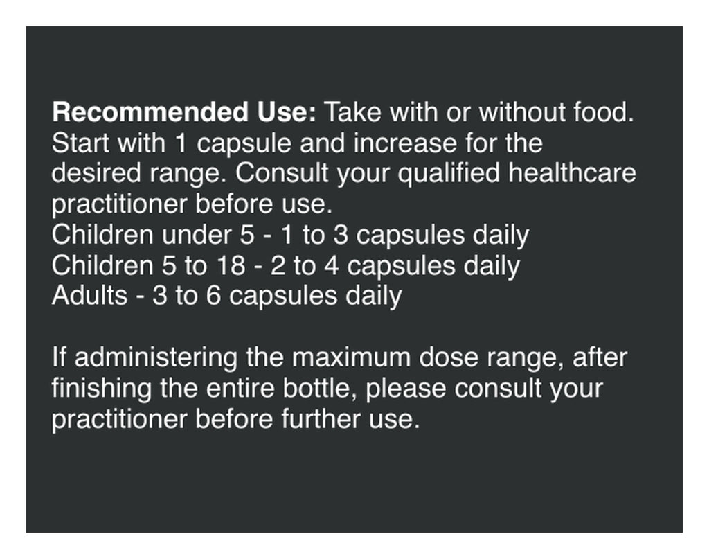 Pomegranate Peel & Codonopsis label: Directions and recommended use
