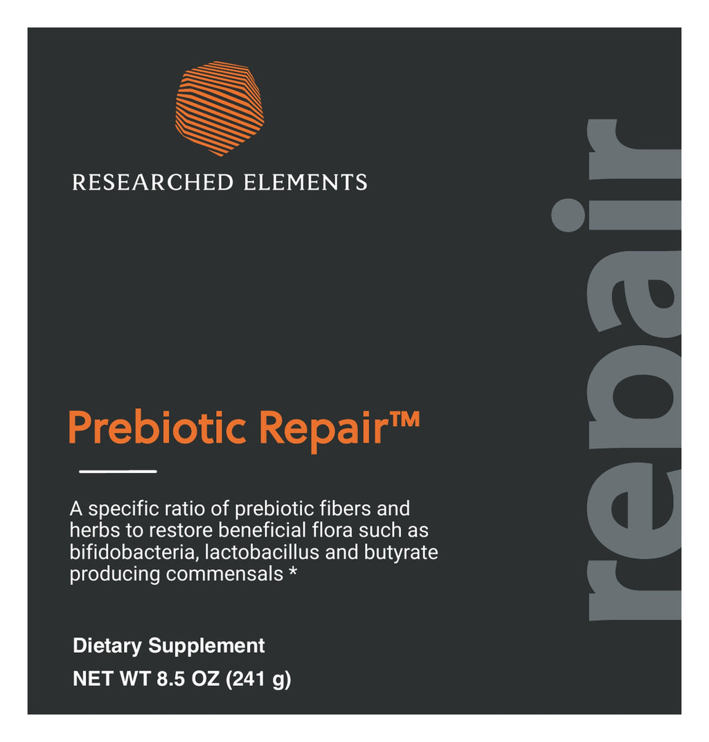 Prebiotic Repair label: Front panel