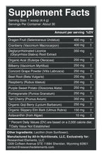 Reds & Purples Powder label: Supplement Facts