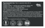 Serene Calm capsules label: Directions and warnings