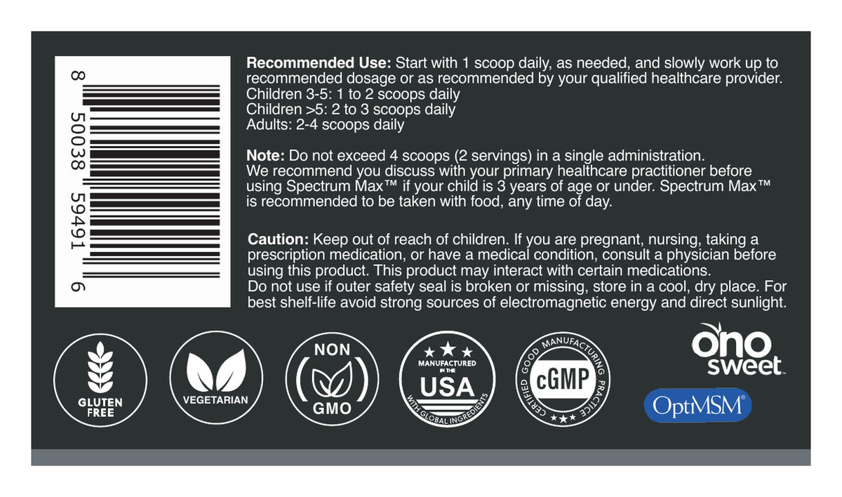 Spectrum Max powder label: directions and warnings