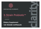 Three Strain Probiotic label: Front panel