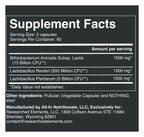 Three Strain Probiotic label: Supplement Facts